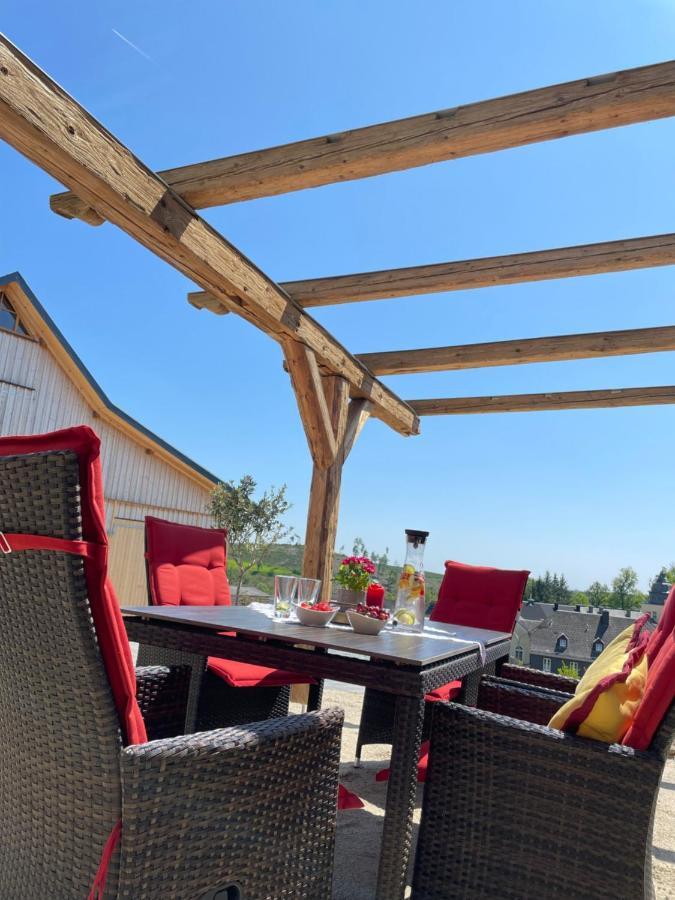 Chalet-Ferienwohnung Giebeltraum, 115 Qm, Wellness/Fitness/Sauna - Bergroedelhof Feilitzsch Ngoại thất bức ảnh